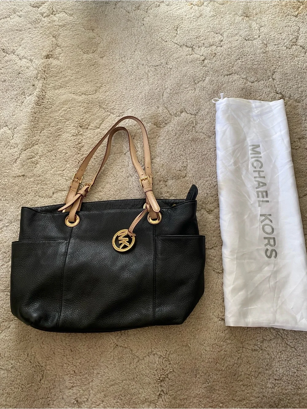 Michael Kors Black Leather Bag